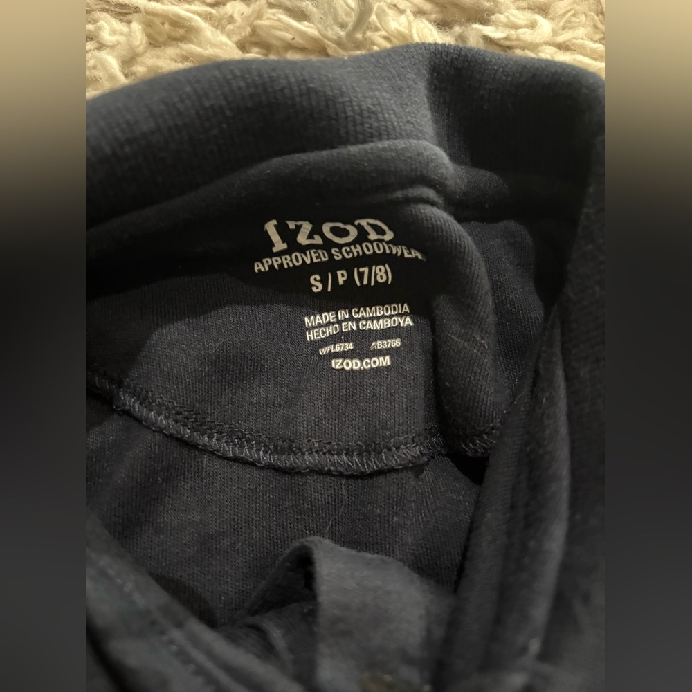 Classic Blue IZOD Girls Polo Shirt Sz 7 8 School Uniform - Picture 2 of 5